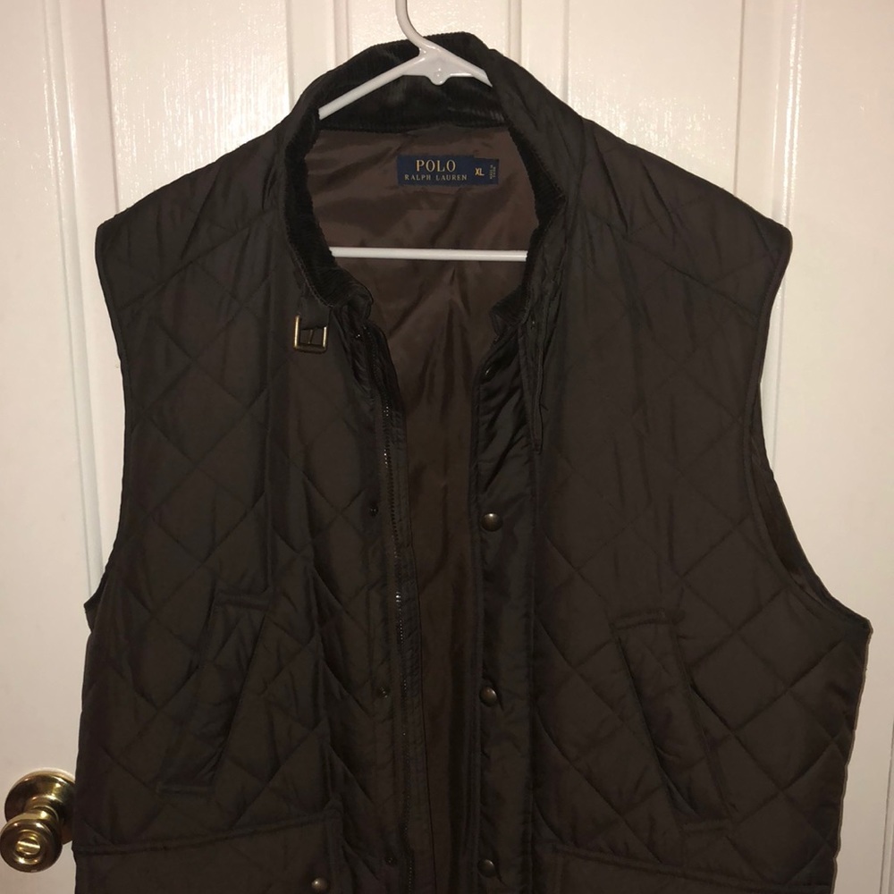 Brown Quilted Vest by Polo Ralph Lauren (Sz XL)